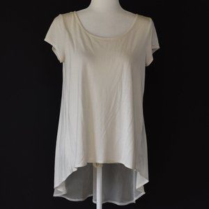 American Eagle Outfitters Sheer High-Low Tee Sz M